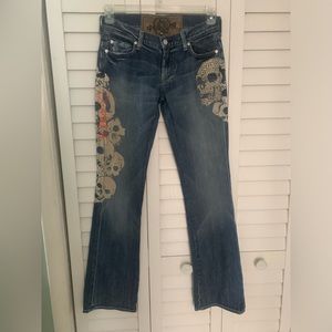 Seven for All Mankind Rhinestone Skull Jeans Size 28